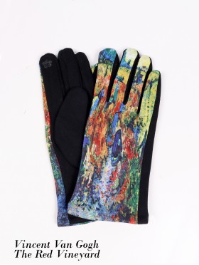 The Red Vineyard Oil Painting Touch Screen Gloves